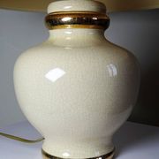 Cracked earthenware lamp Le Dauphin "Dynasty" Panama vintage 80s-90s