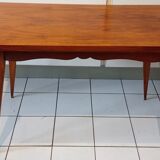Ancienne table basse scandinave pieds fuseaux