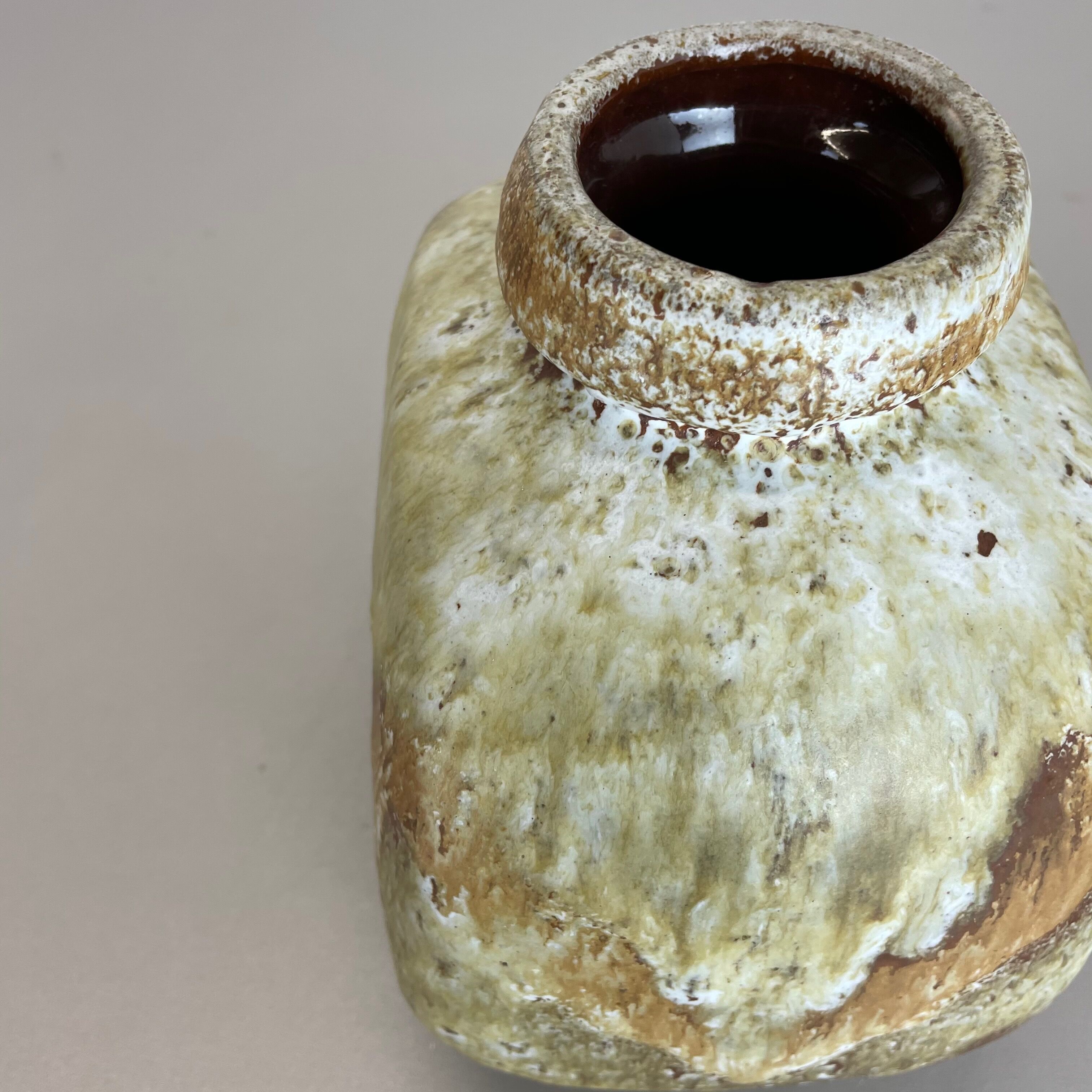Pottery fat lava multi-color "814" vase made by ruscha, 1970s