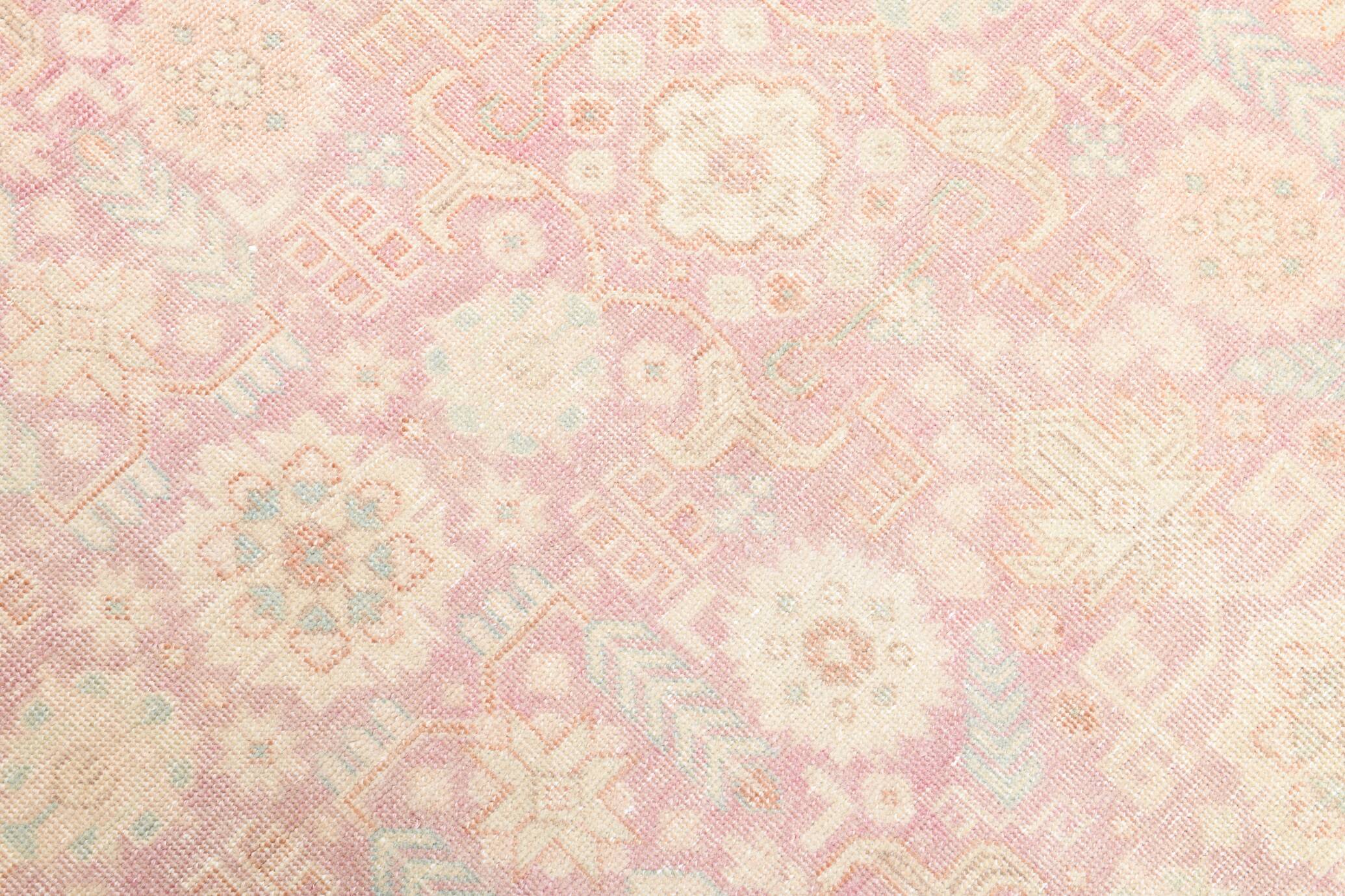 Shades Of Pale Pink Persian Runner Rug