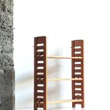 Vintage brutalist solid wood shelf