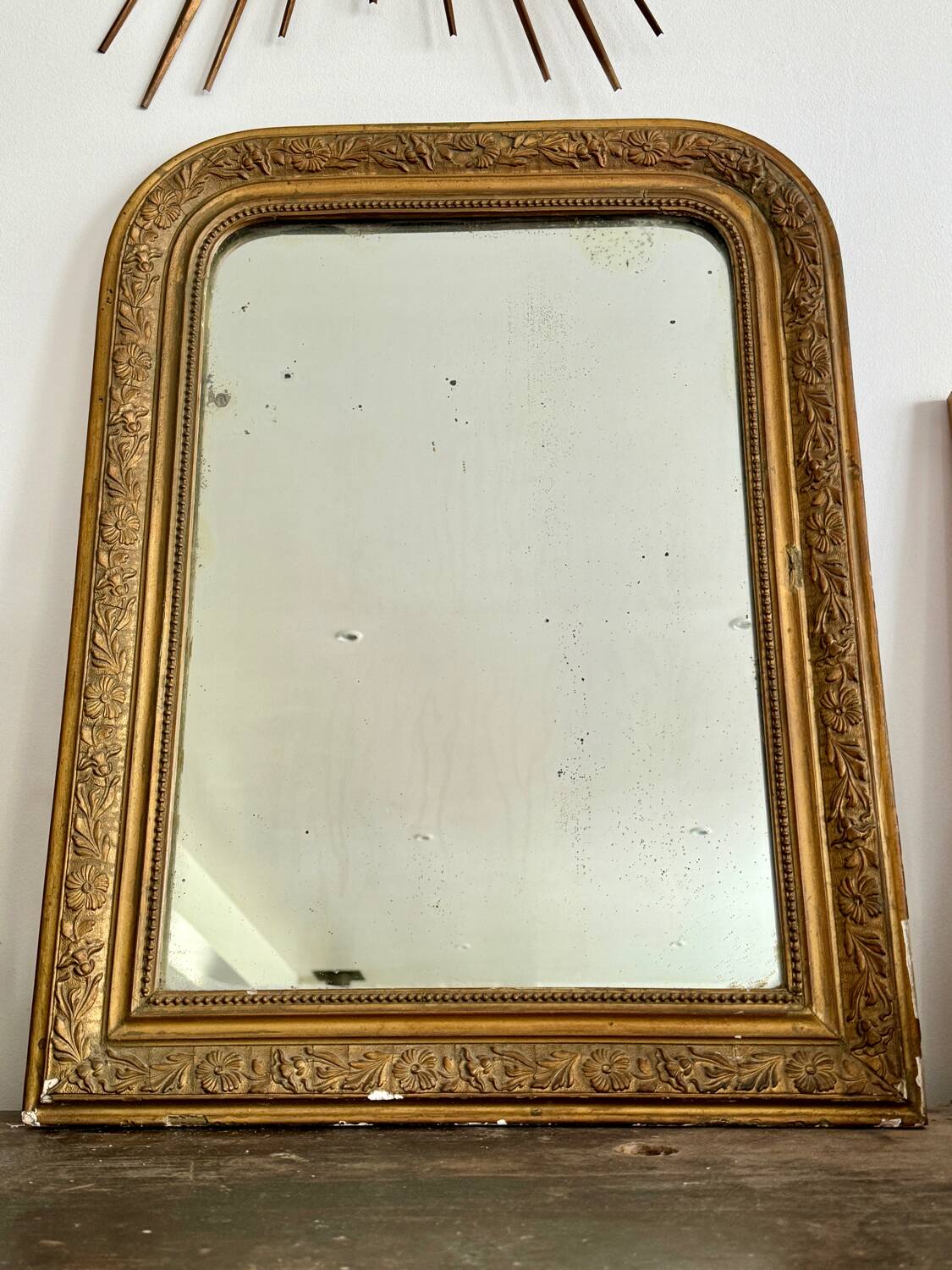 Antique Louis Philippe mirror 65 x 49cm
