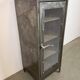 Industrial Iron Cabinet with Mesh Door, 1960s
