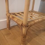 Rattan side table