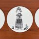 Mid-century ceramic coasters by Bjørn Wiinblad, 1960s, set of 5.