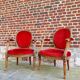 Pair Of Louis XVI Style Medallion Armchairs XIX Eme Century