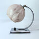 Table lamp art deco bauhaus, vintage 30s, opaline pink chrome
