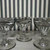 Set of 3 small liqueur glasses