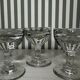 Set of 3 small liqueur glasses