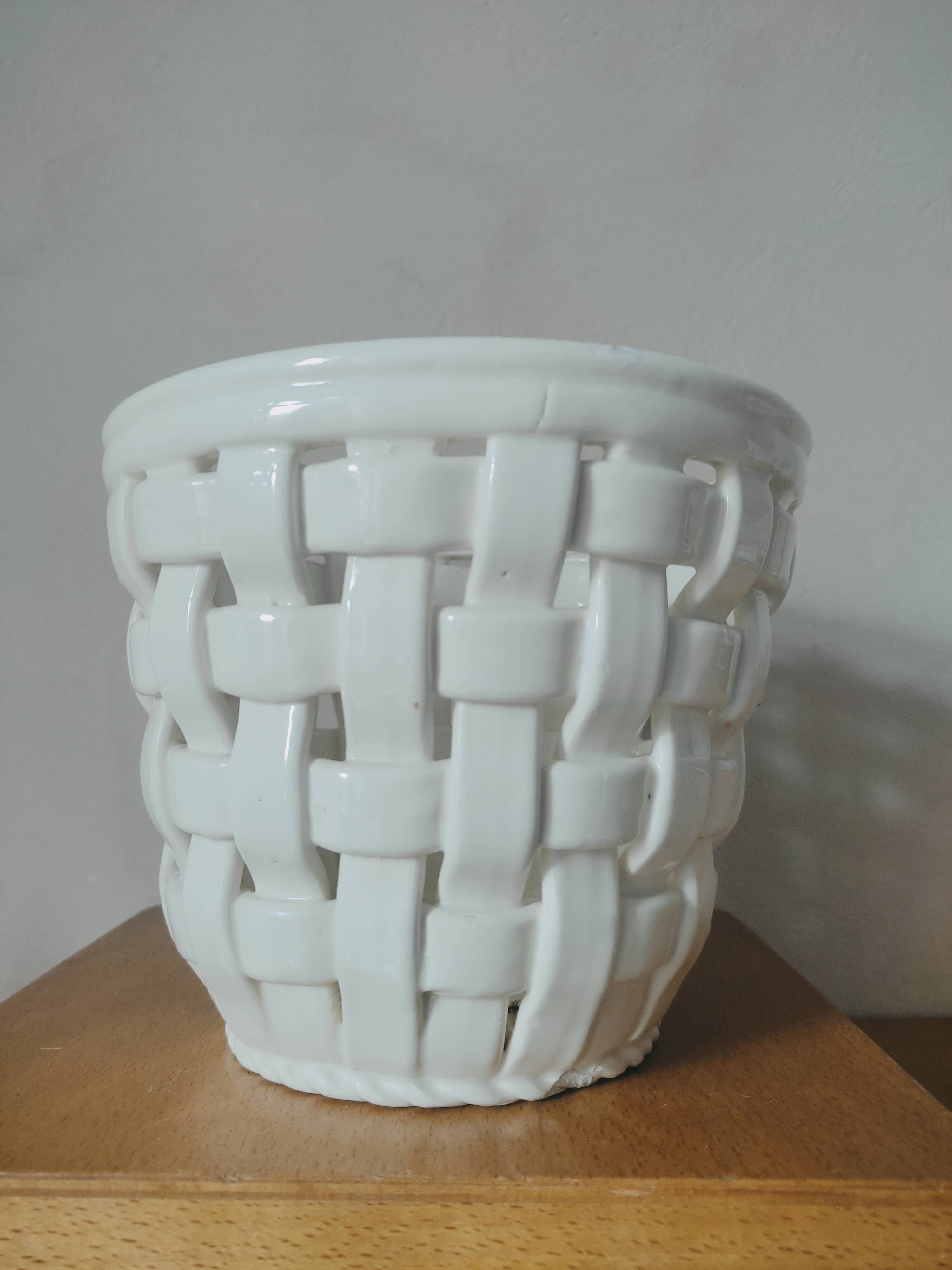 Braided earthenware pot pot cover