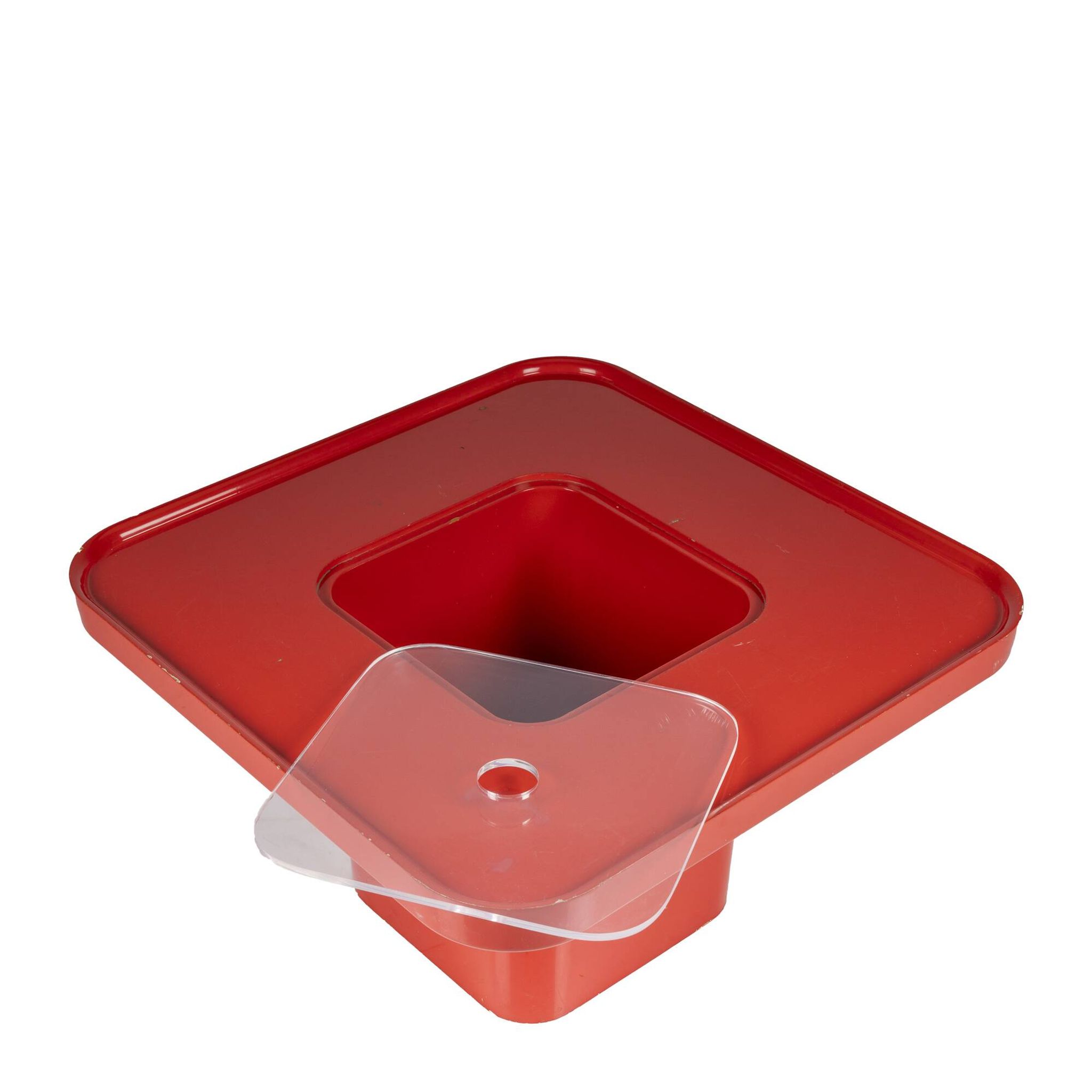 Table de canapé rouge par Peter Ghyczy pour Horn Collection