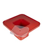 Table de canapé rouge par Peter Ghyczy pour Horn Collection