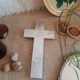 Crucifix en aluminium vintage