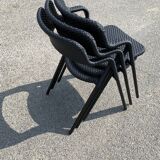 Fauteuil Villette noir mat aluminium, série limitée neuve