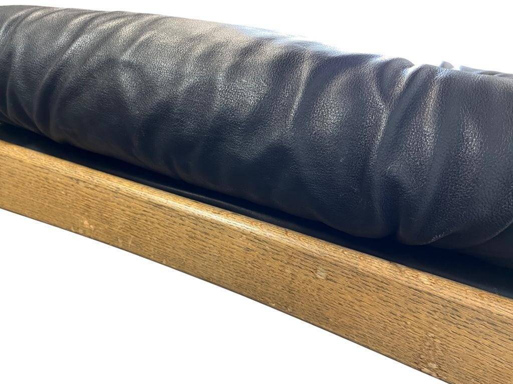 Eric Merthen Vintage Black Swedish Pouf / Footstool