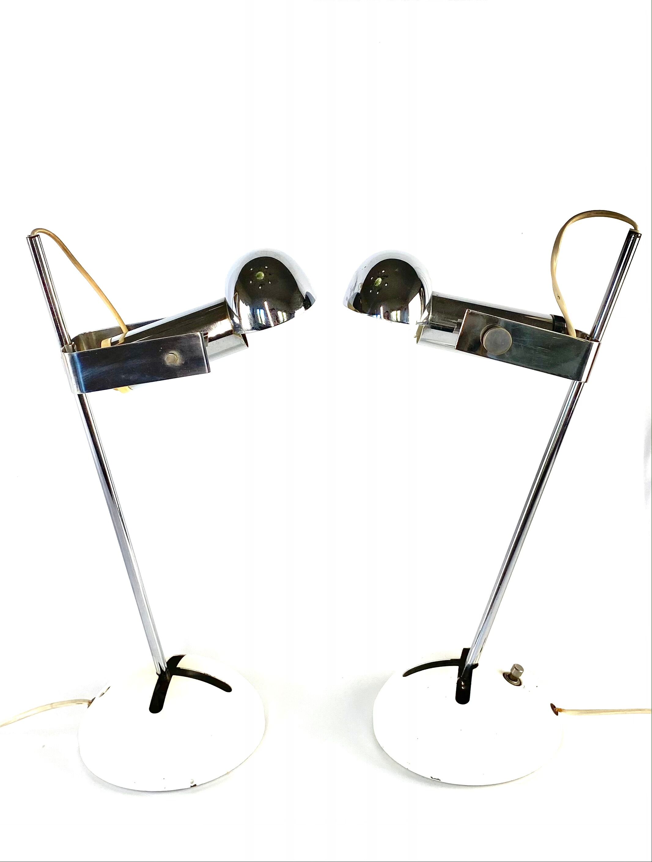 Paire de lampe de table T395 de Robert Sonneman pour Luci Milan, 1972