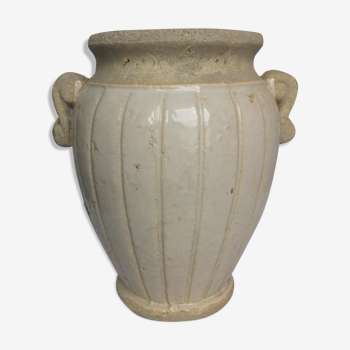 Vase en grès et céramique aspect brut