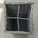 Umbrella rattan white grey