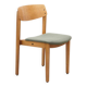 Chaise bistrot style scandinave chêne et vert