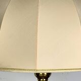 Midcentury bamboo and brass large mushroom table lamp by Leola, 1960s