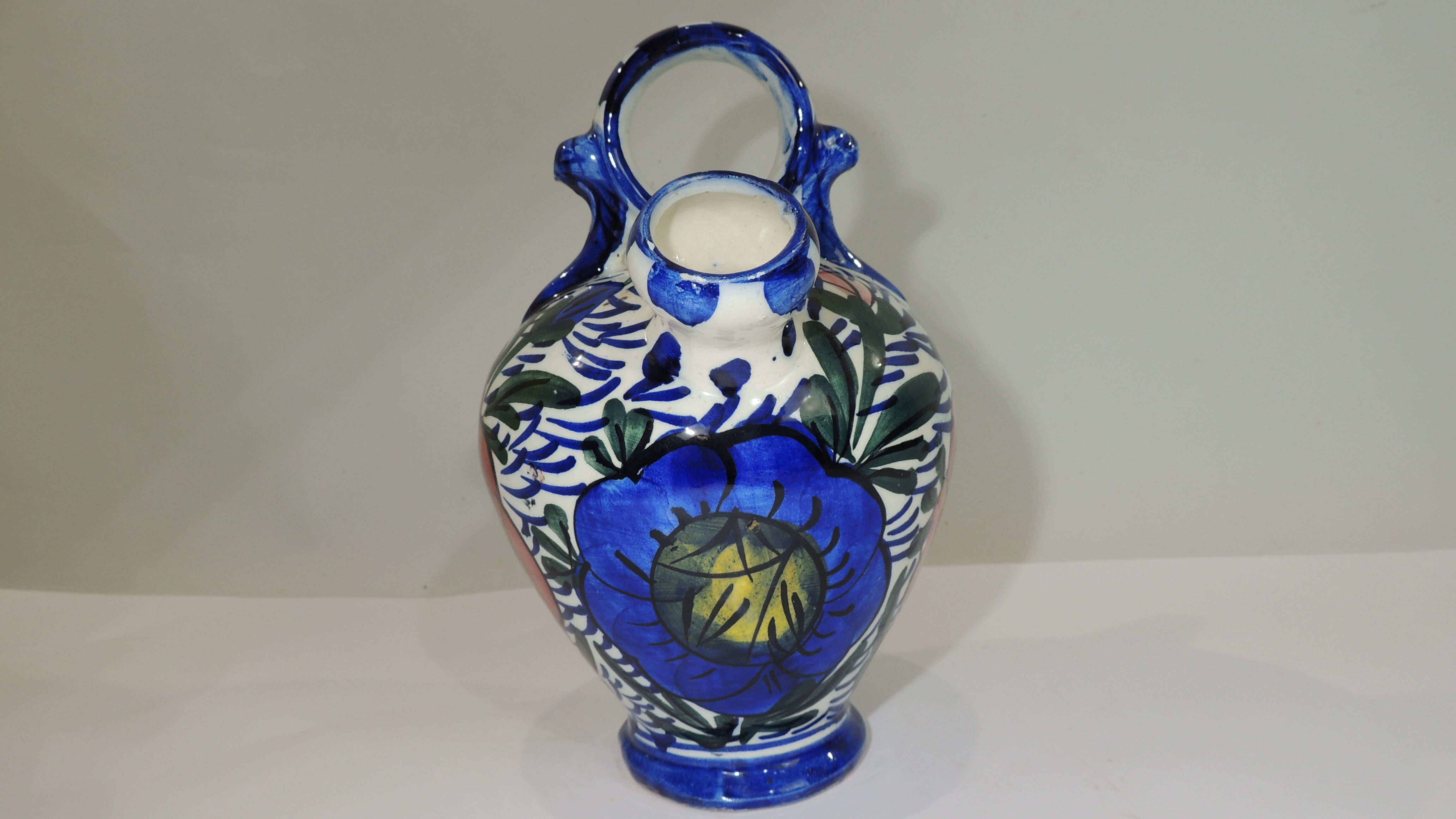 Gargoulette glazed terracotta /vintage/carafe/pitcher