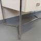 Vintage Bauhaus style desk in melamine and chrome metal from the 1970s.
