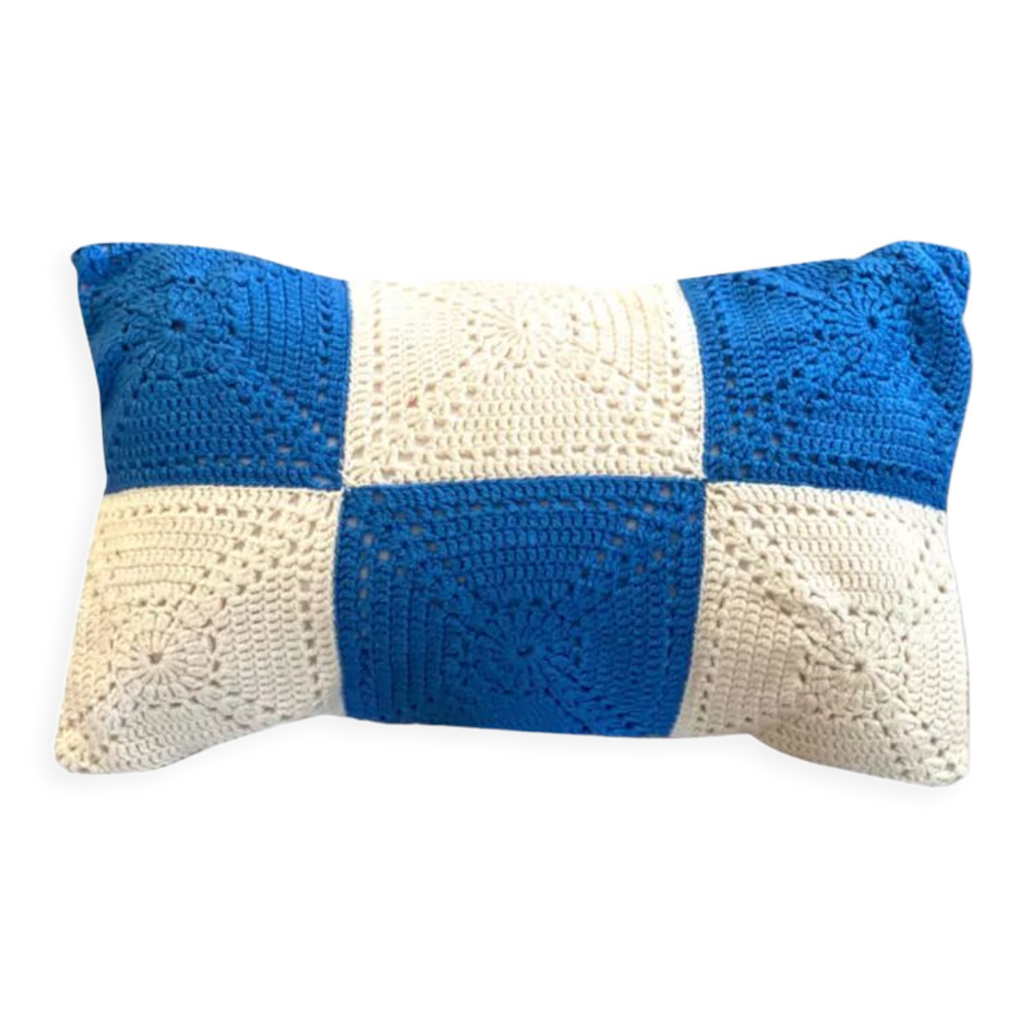 Coussin crochet vintage