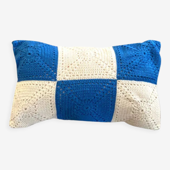 Coussin crochet vintage