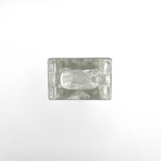 Brutalist Vase Ingrid Glashütte 3085 Transparent Glass 70s