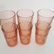 Lot de 6 verres rosaline arcoroc - vintage