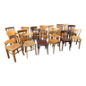 Lot de 20 chaises bistrot dépareillées Restaurant 60s bois courbé