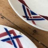Set of 10 dessert plates in earthenware