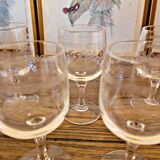 Cristal Arques Matignon white wine glasses, engraved crystal set of 6