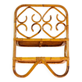 Mid-Century Italian Small Bamboo and Rattan Bookcase, 1960s