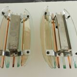 Pair of Murano glass wall sconces from the 1970s.