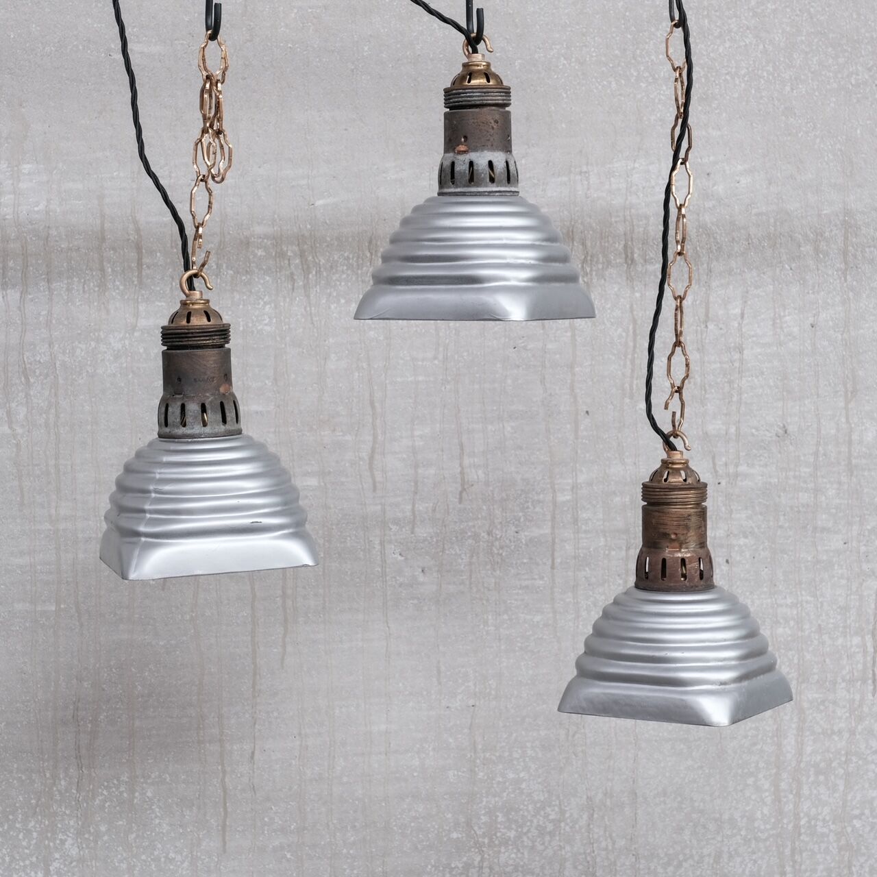 Antique mercury glass french pendant light