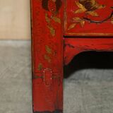 Antique Chinese hand-lacquered side table, large sideboard.