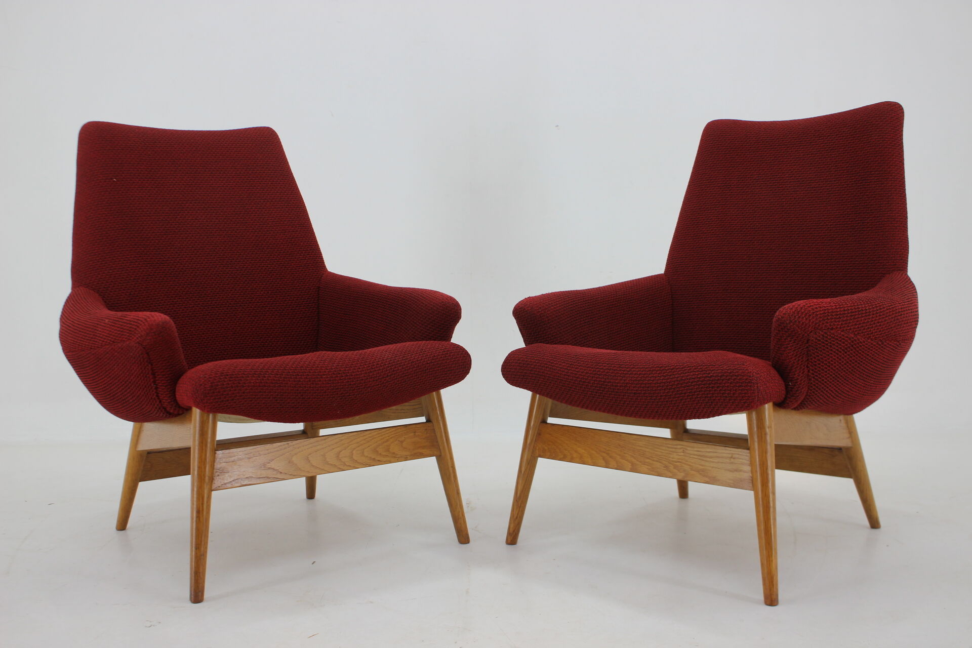 1960s Pair of Miroslav Navratil lounge Chairs, Czechoslovakia