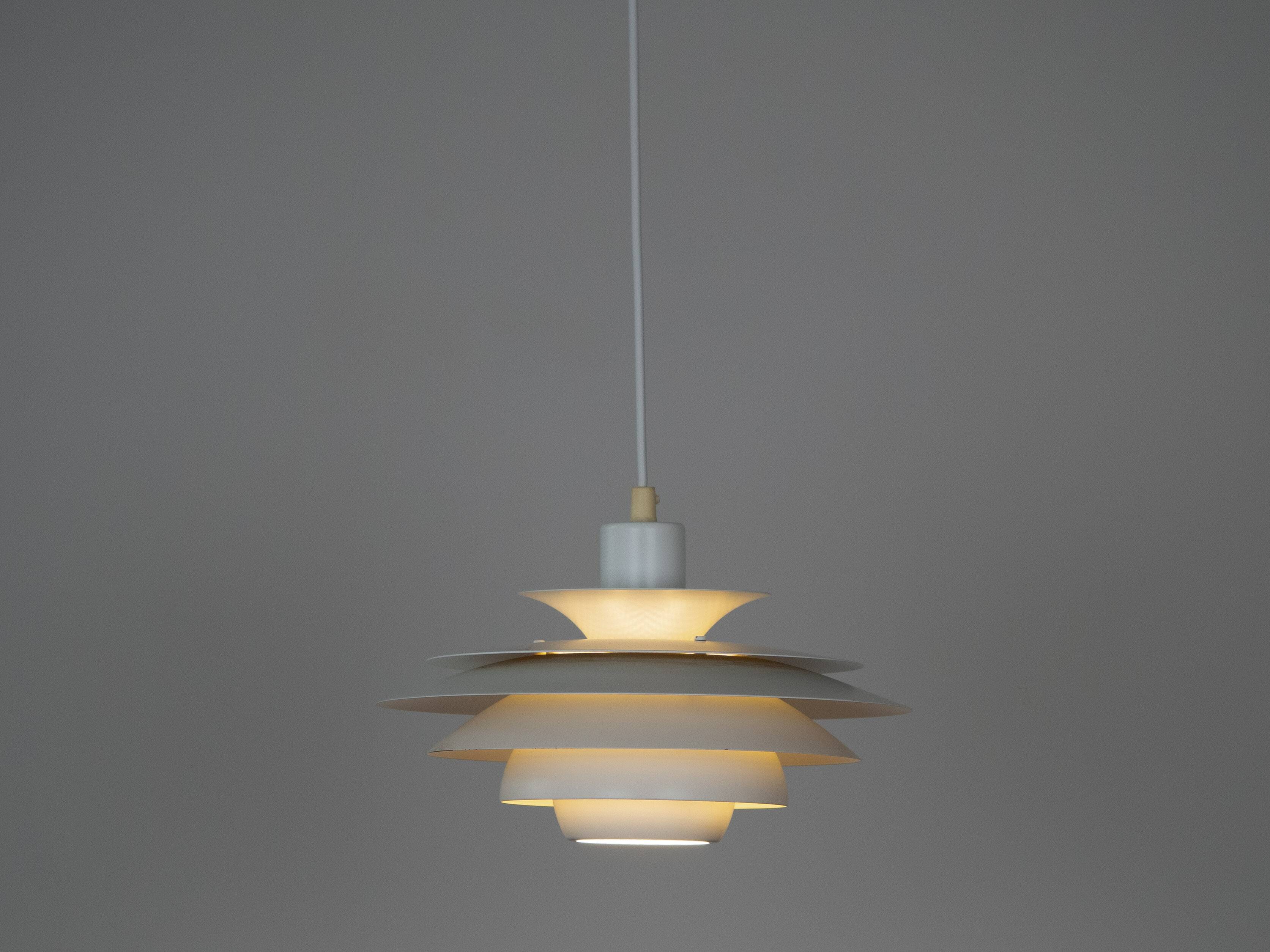 Danish vintage Verona lamp by Kurt Wiborg, Jeka, 1980s