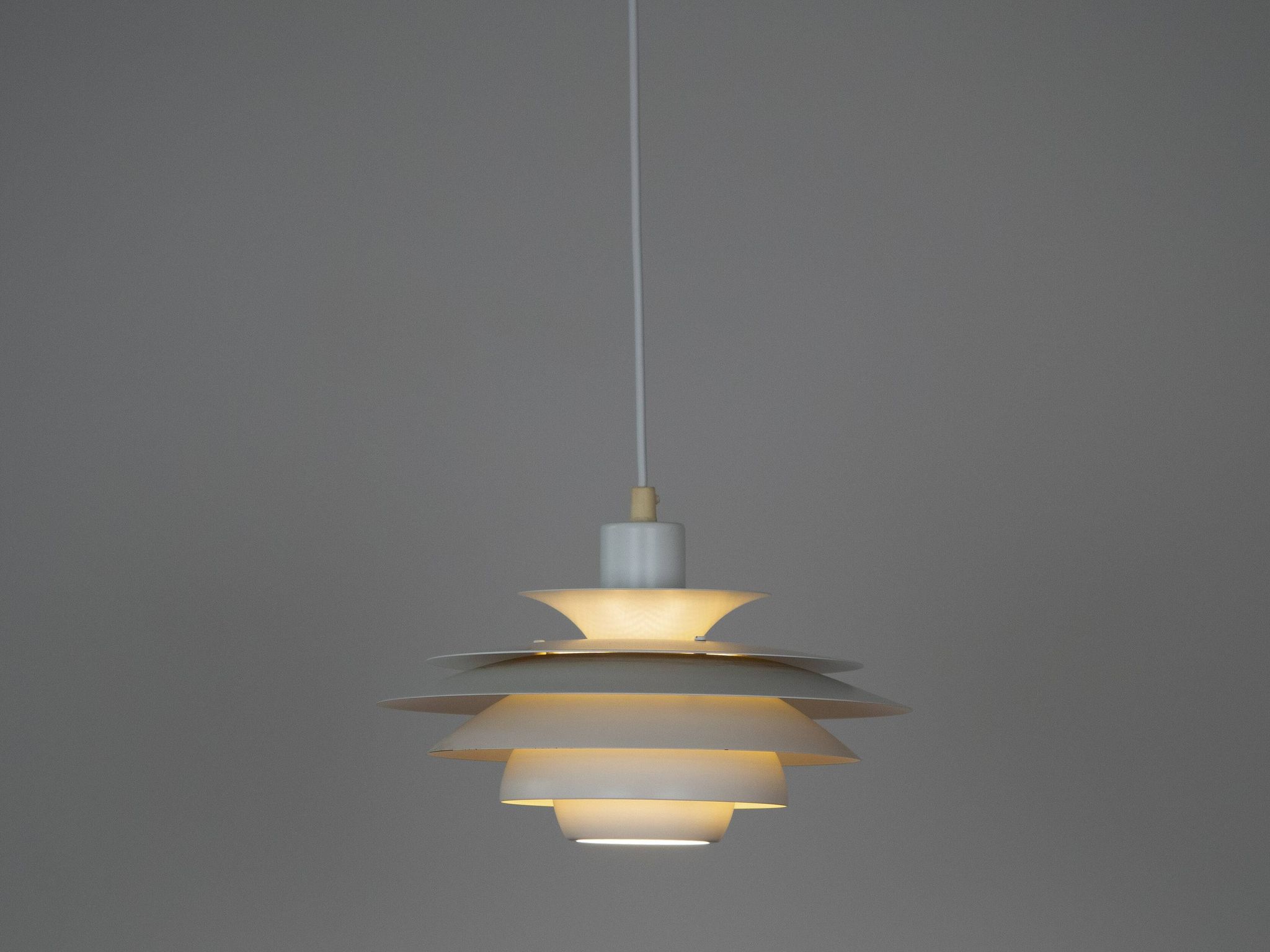 Danish vintage Verona lamp by Kurt Wiborg, Jeka, 1980s
