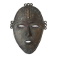 Masque mural sclupture art africain laiton vintage ethnique tribal artisanal