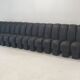De Sede DS-600 "Non Stop" Snake Shaped Modular Sofa in Full Black Leather