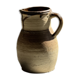 Carafe ancienne en terre cuite beige mate H24 l16