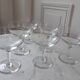 Set of 6 crystal champagne glasses engraved 30s