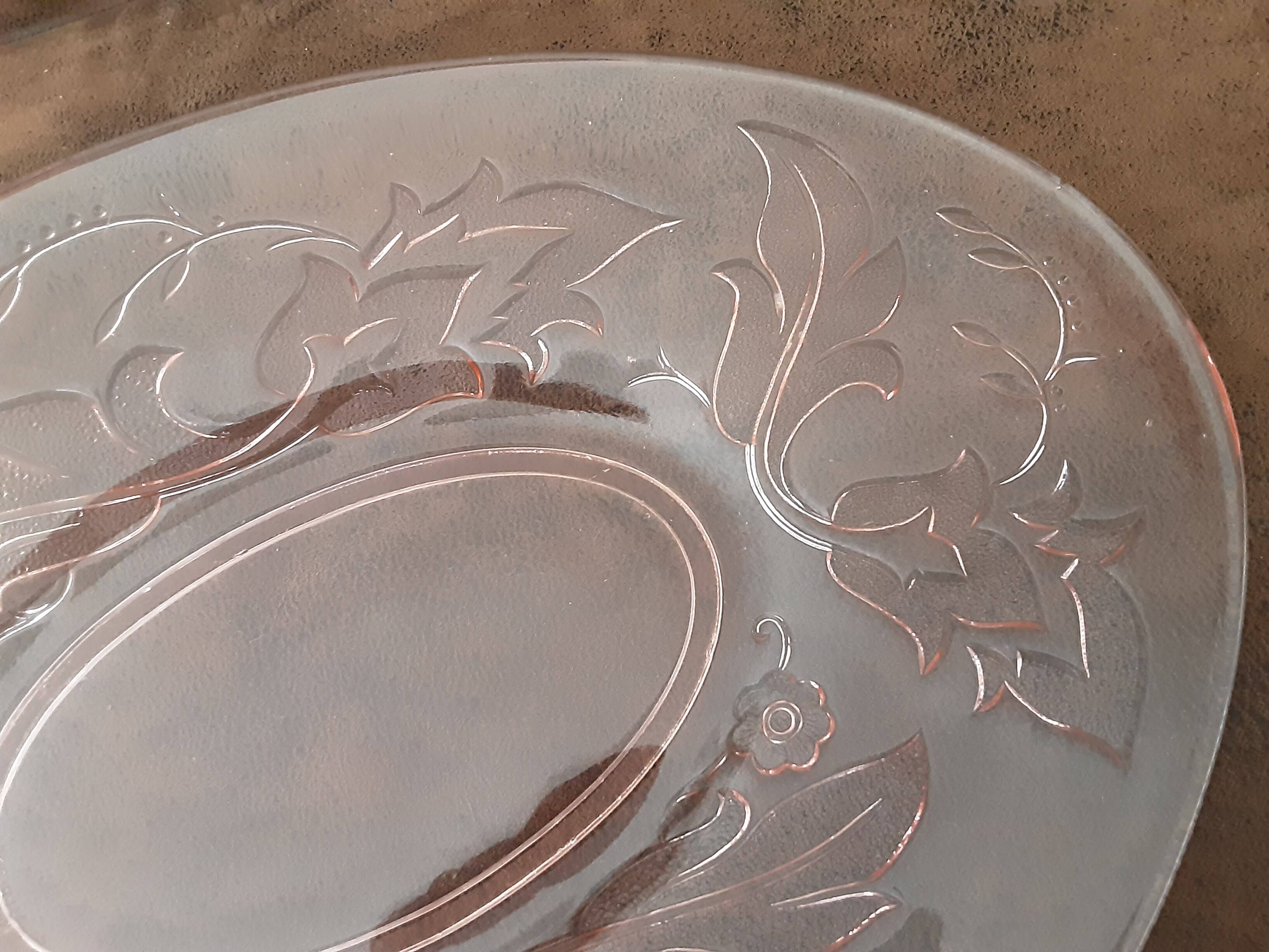 Plat verre rose original