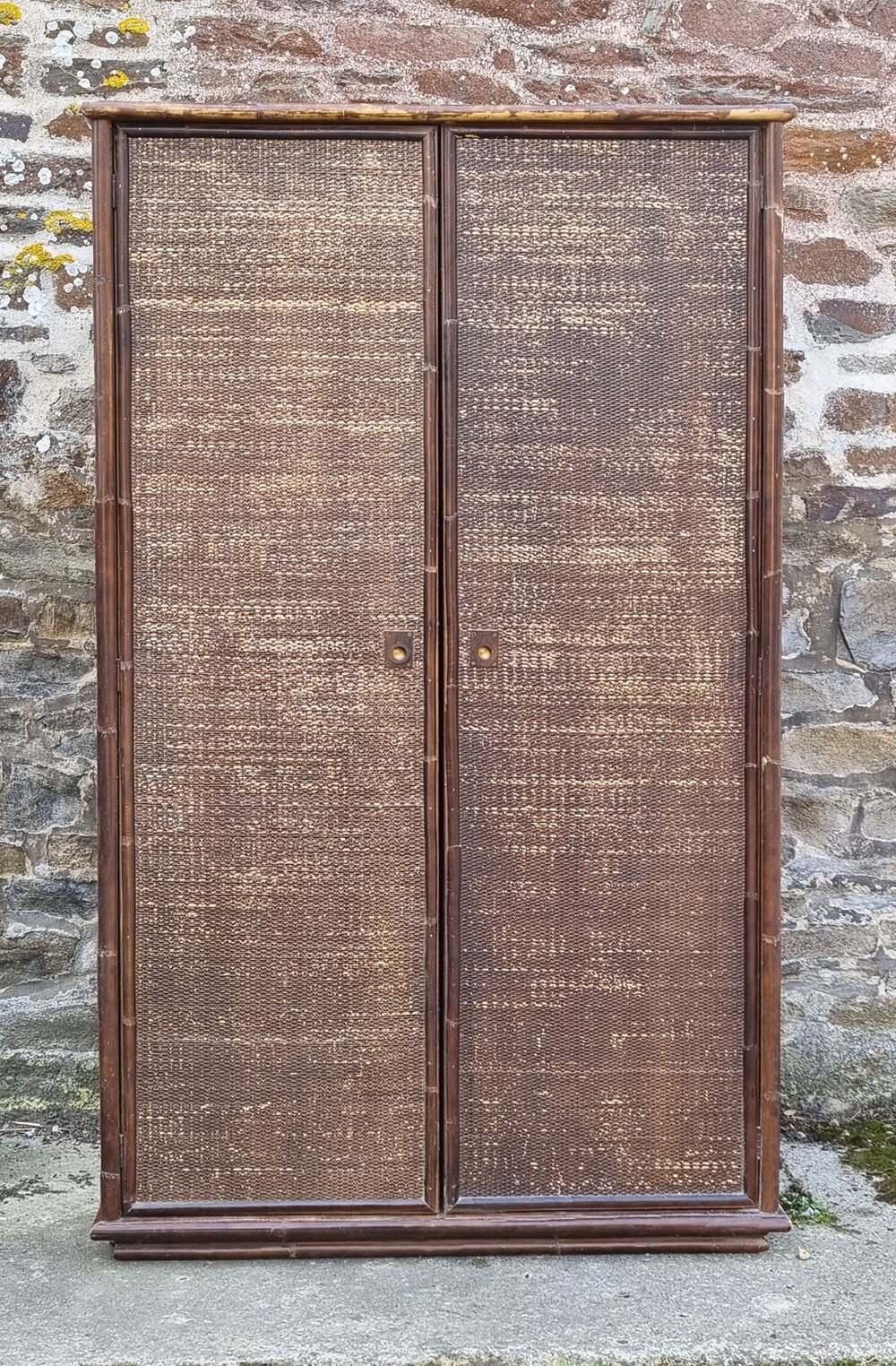 Penderie vintage, bambou et rotin, Dal Vera, années 60