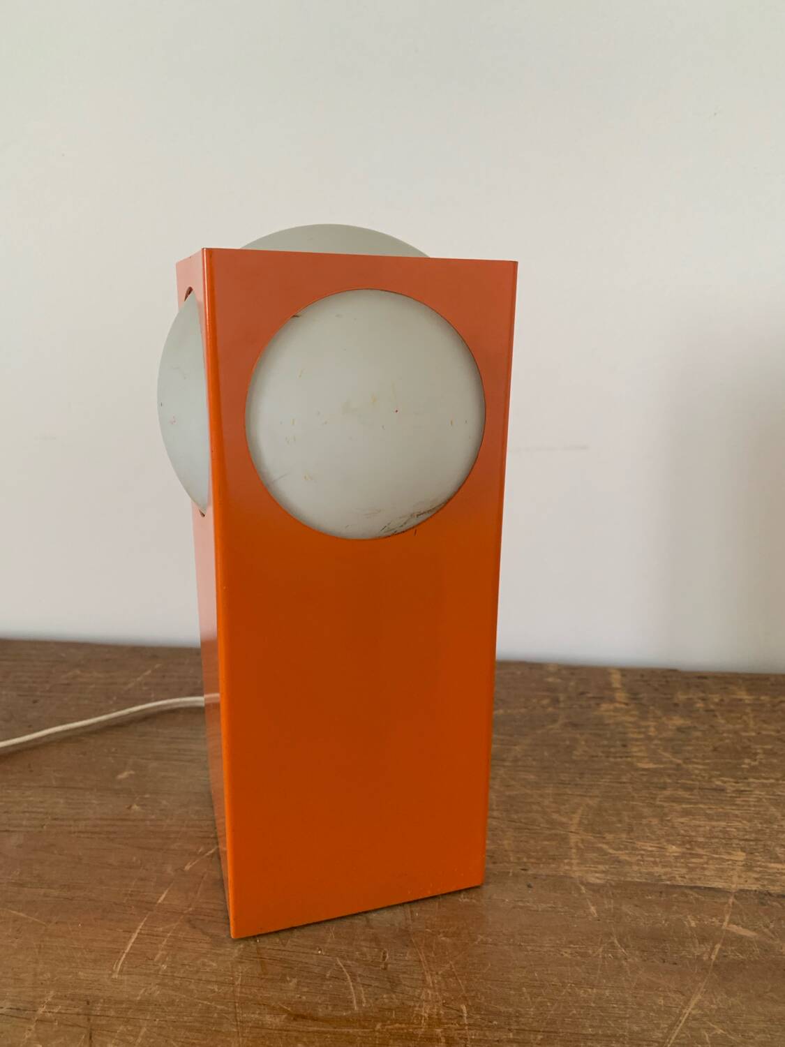 Orange Lamp Vintage Design Circa 1970 Space Age