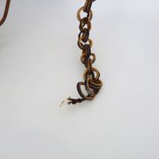 Ancienne suspension en rotin et cannage. Vintage années 60 70
