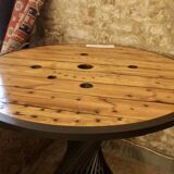 Standing table with epoxy iron base
