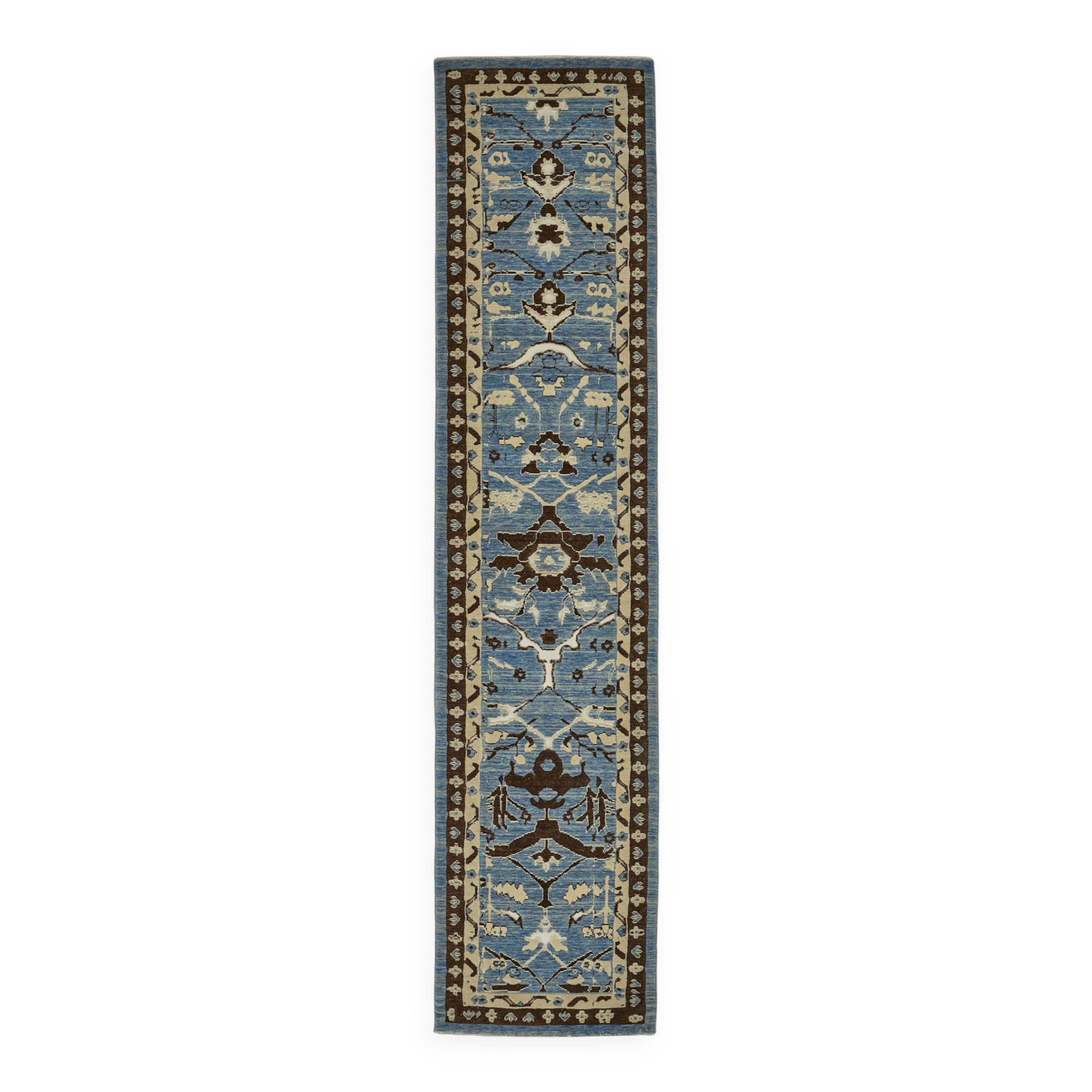 Turkish Handcrafted Loom Oushak Rug 78 cm x 357 cm